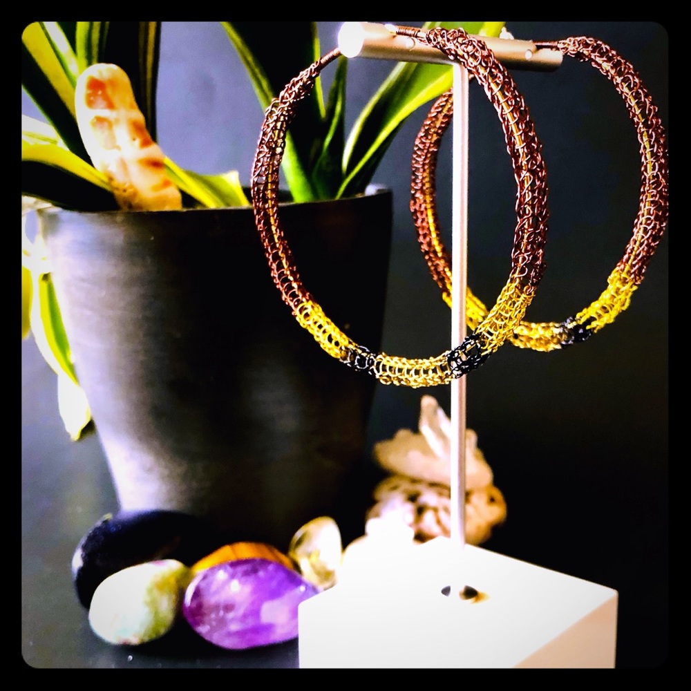 2.75” Handmade Lightweight Camo Inspired Hoops